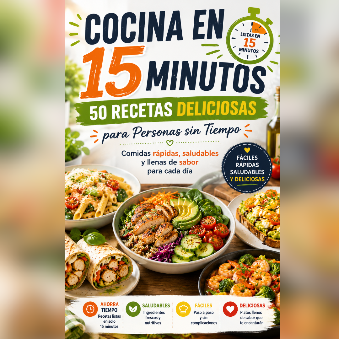 Comidas rapidas y saludables en 15 minutos